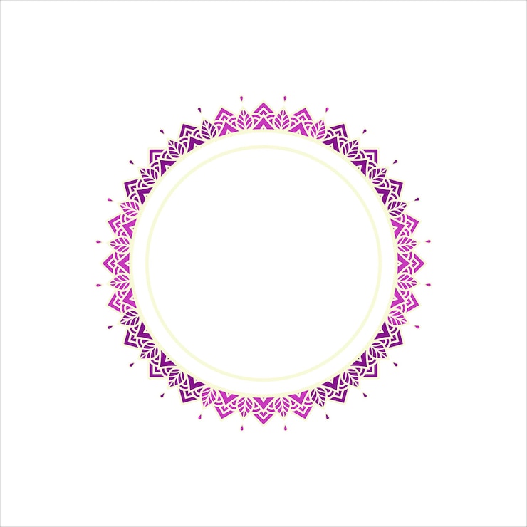 Vetor grátis quadro de mandala rosa geométrico com design circular
