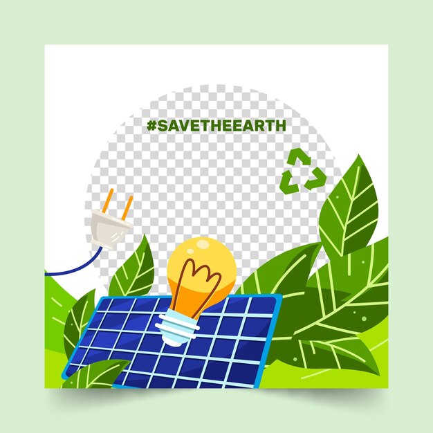 Quadro de mudança climática orgânica plana