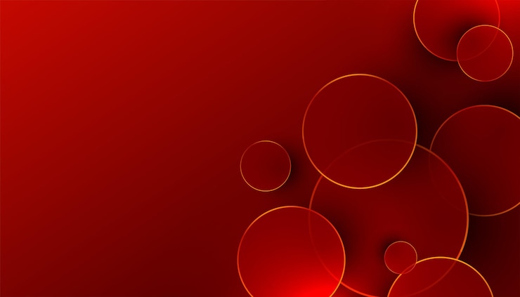 Vetor grátis quadro dourado redondo premium em design de fundo vermelho
