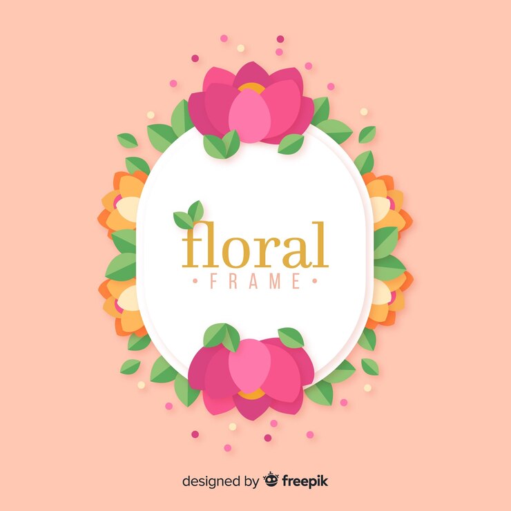 Vetor grátis quadro floral colorido com design plano