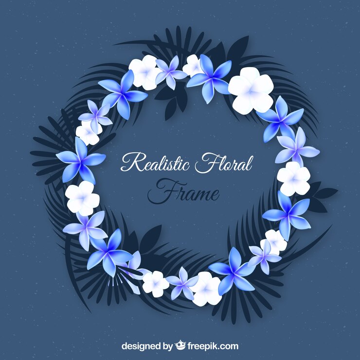 Vetor grátis quadro floral colorido com estilo realista