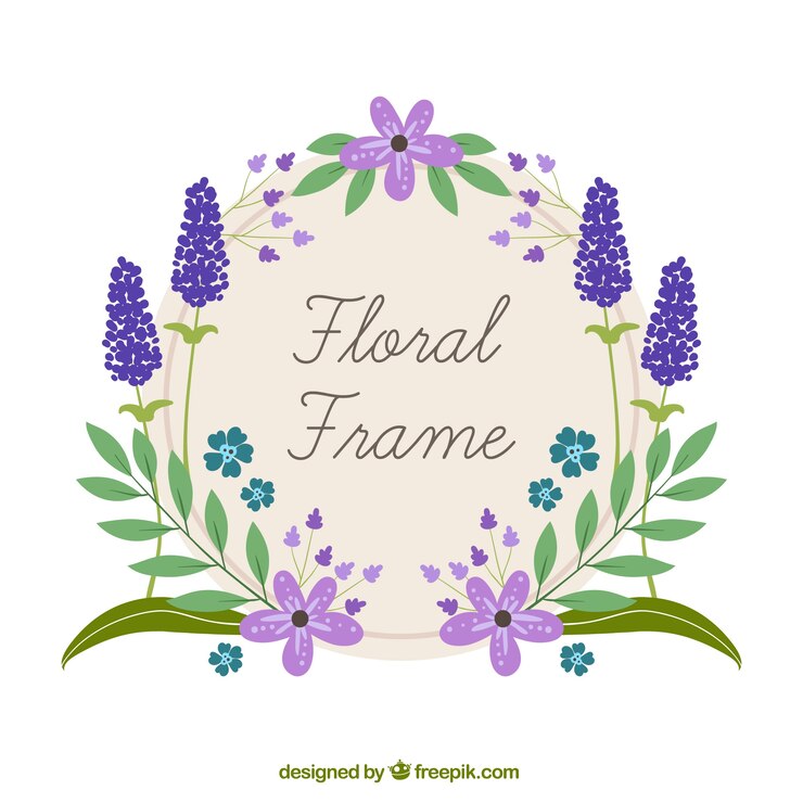Vetor grátis quadro floral colorido em estilo desenhado a mão