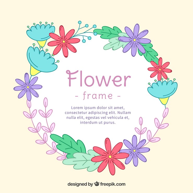 Vetor grátis quadro floral criativo colorido