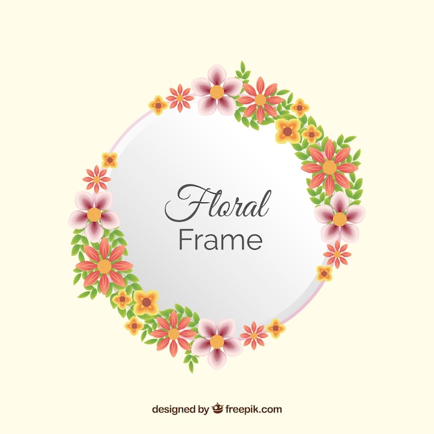 Vetor grátis quadro floral em estilo realista