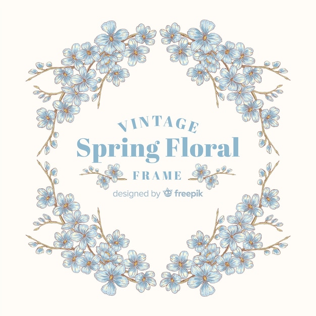 Quadro floral primavera vintage