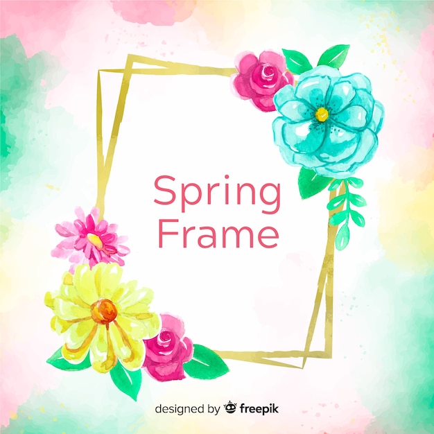 Vetor grátis quadro floral primavera