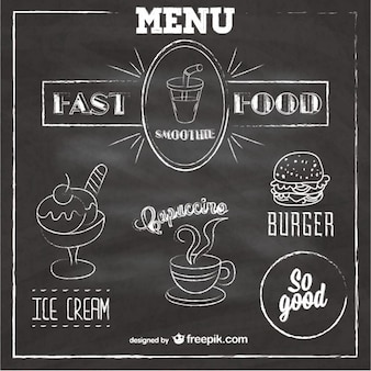 Quadro menu fast food
