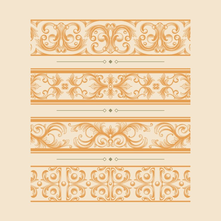 Vetor grátis quadro ornamental de divisor desenhado à mão