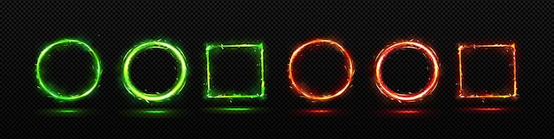 Quadros de neon futuristas com brilhos