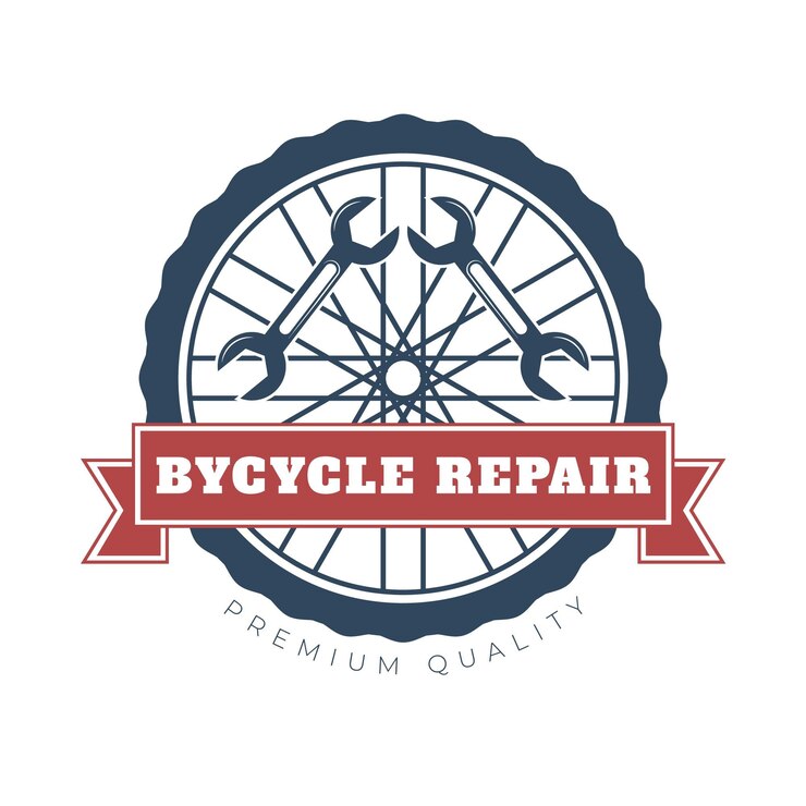 Vetor grátis qualidade premium do logotipo detalhado da bicicleta