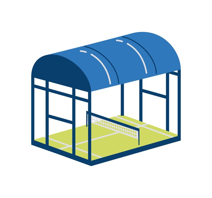 Vetor grátis quarto de padel ninguém