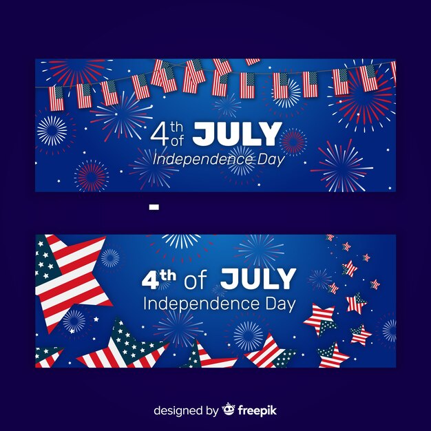 Quatro de julho banners