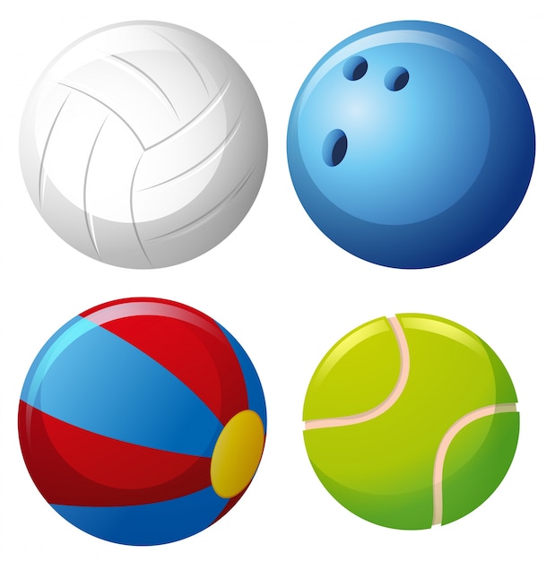 Quatro tipos de bolas