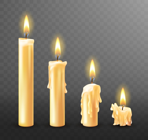 Queima de velas pingando cera