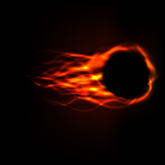 Vetor grátis queimando meteorito