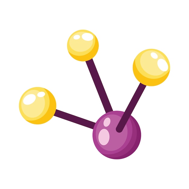 Vetor grátis química da molécula do ícone da ciência