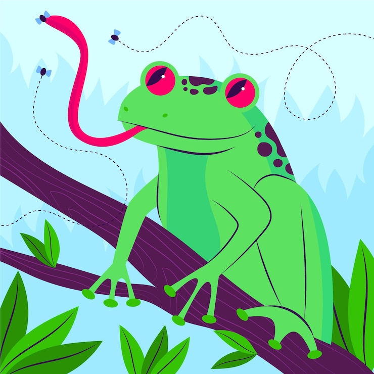 Vetor grátis rã plana orgânica ilustrada