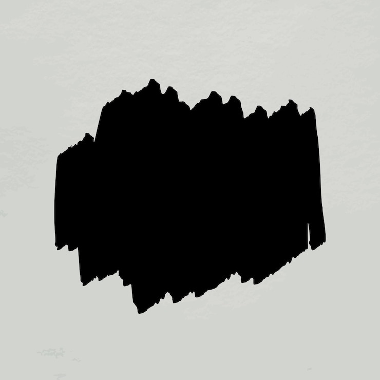 Vetor grátis rabisco de banner de vetor preto de pincelada