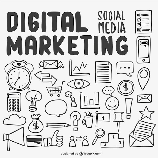 Rabiscos de marketing digital