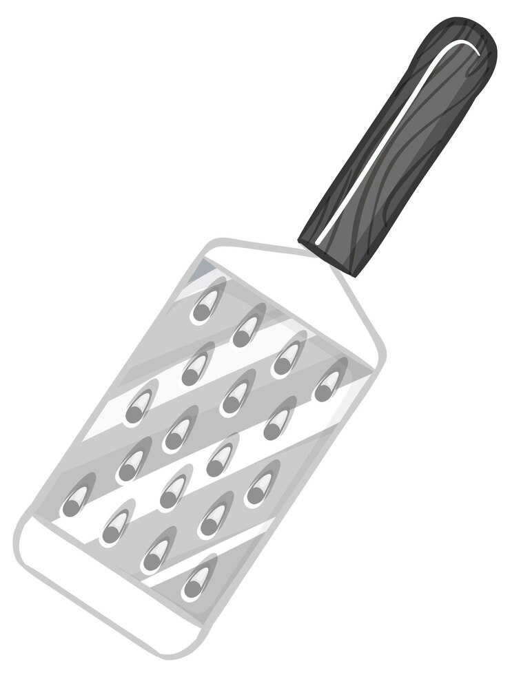 Vetor grátis ralador ou triturador de utensílios de cozinha isolado no fundo branco