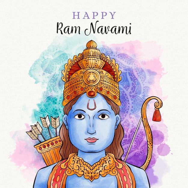 Ram navami em aquarela