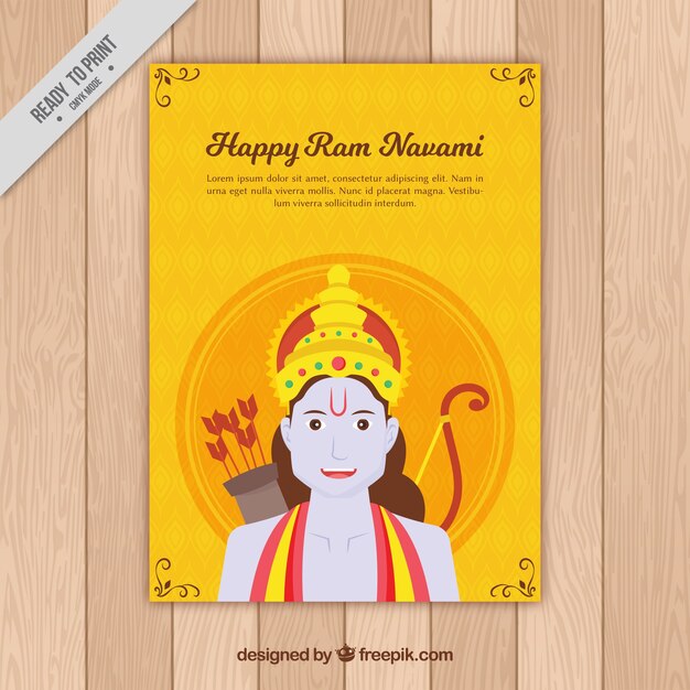 Ram navami saudação amarela