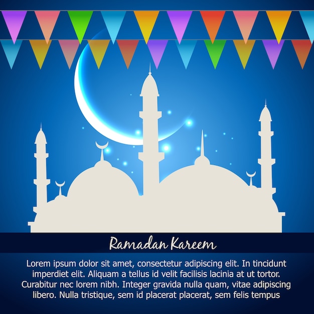 Vetor grátis ramadan kareem celebration vector background