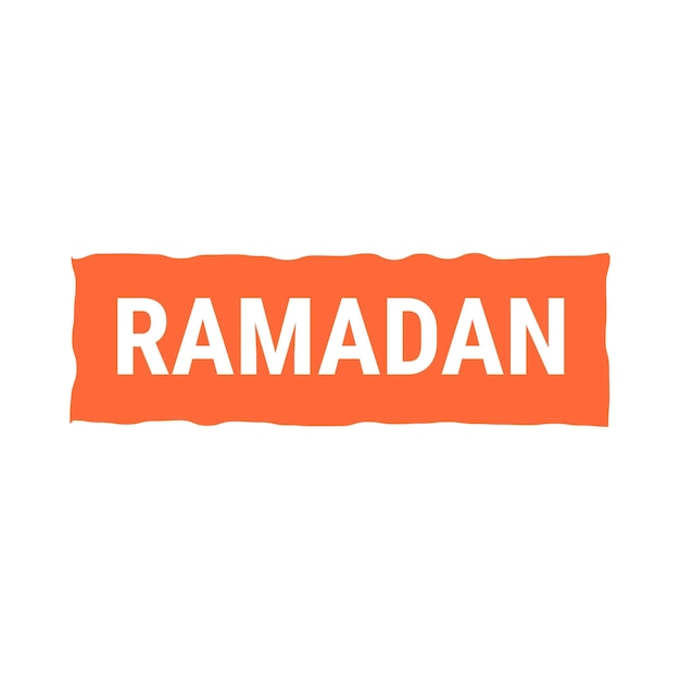 Vetor grátis ramadan kareem orange vector callout banner com lua e tipografia árabe