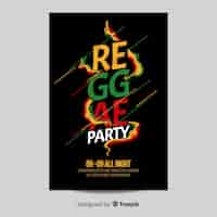 Vetor grátis reggae party flyer