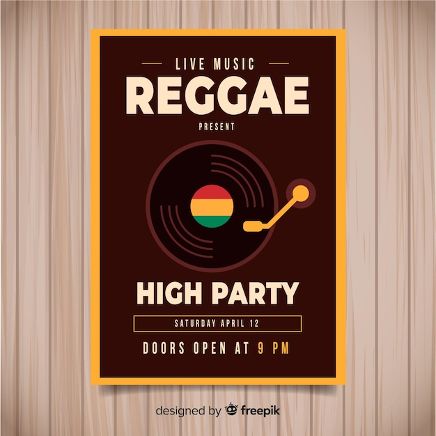 Reggae party flyer