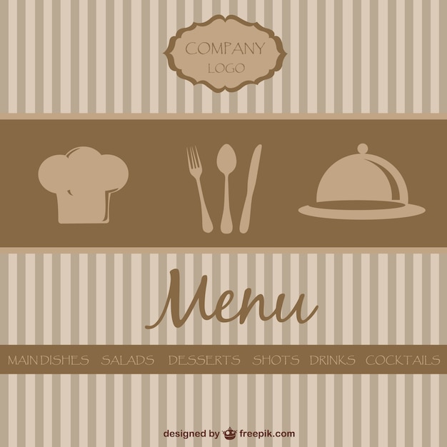 Restaurante retro menu design vector