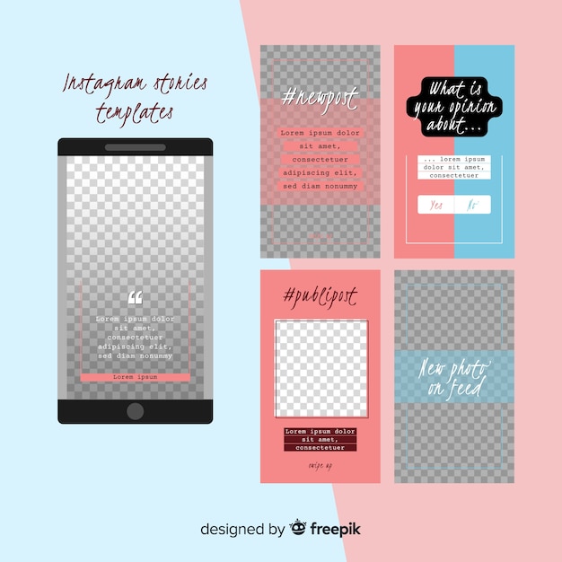 Resumo coleção de modelos de histórias do instagram
