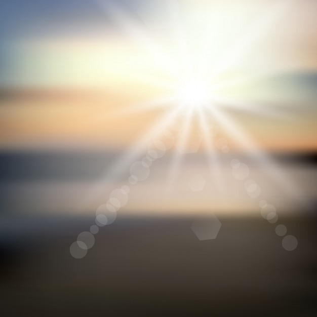 Vetor grátis resumo de fundo praia com raios de sol