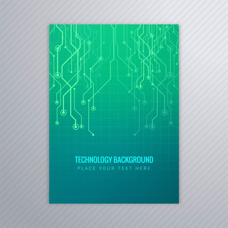 Vetor grátis resumo de tecnologia brochura modelo vector design