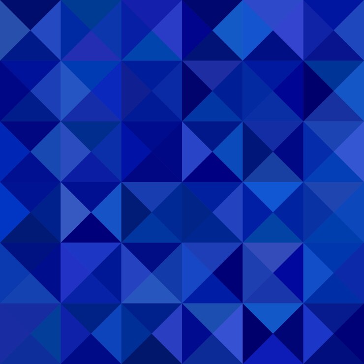 Resumo do fundo da pirâmide do triângulo - design de mosaico do vetor de triângulos em tons azuis