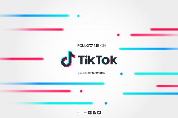 Vetor grátis resumo siga-me no fundo tik tok