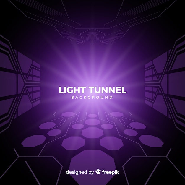 Vetor grátis resumo tecnológico túnel de luz de fundo