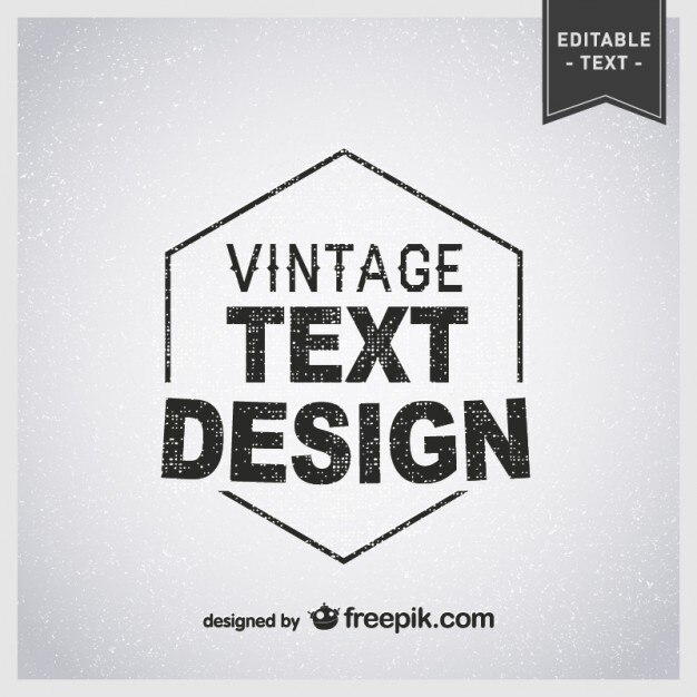 Vetor grátis retro template text vector