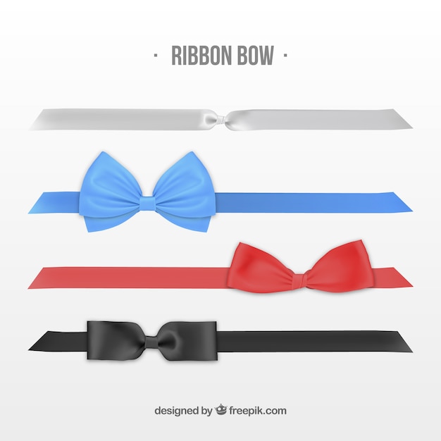 Vetor grátis ribbon coleção curva