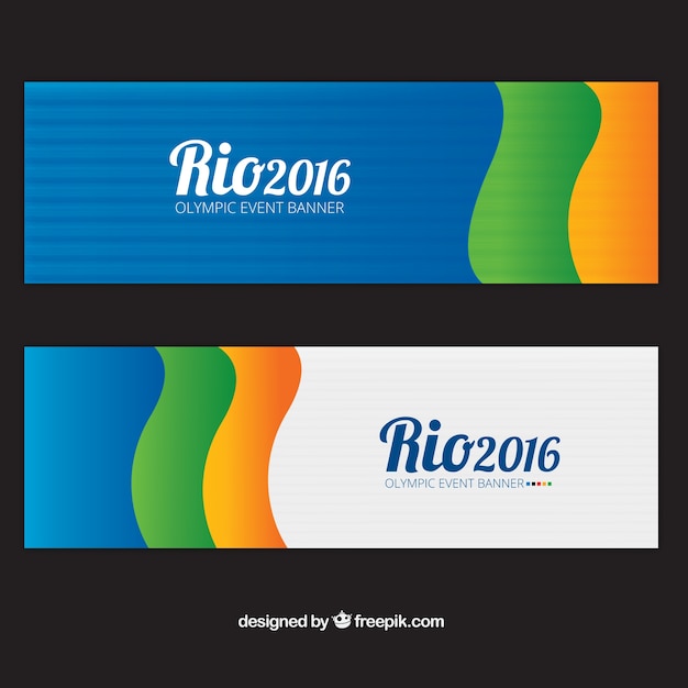 Vetor grátis rio design 2016 banners