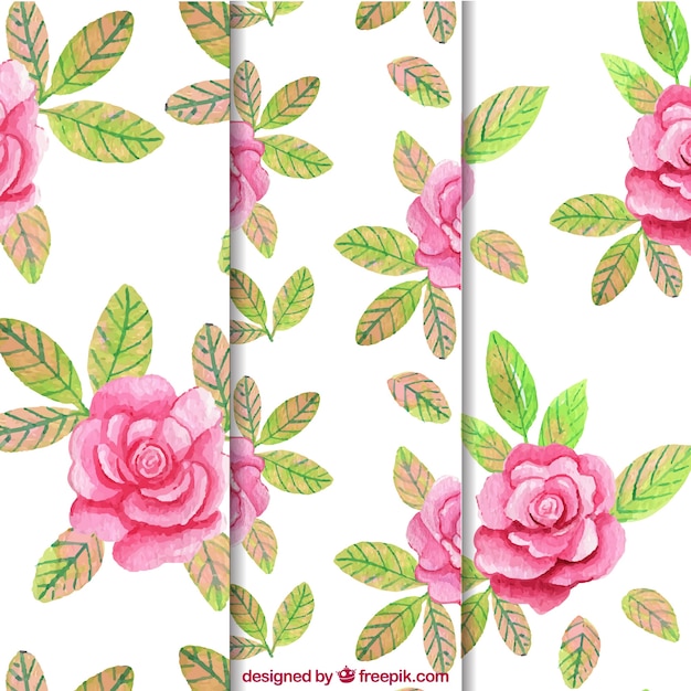 Vetor grátis rosas, padrão, fundo