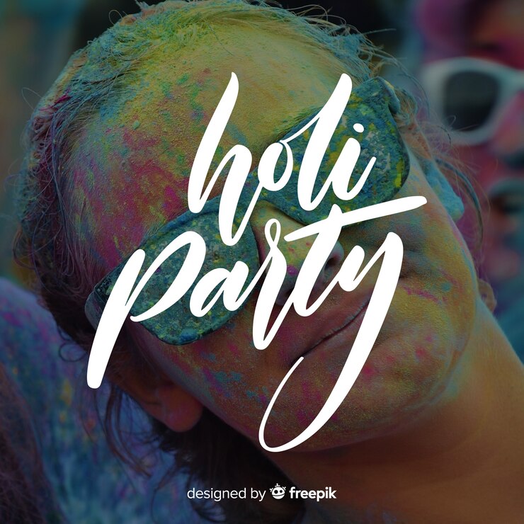 Vetor grátis rotulação festival de holi