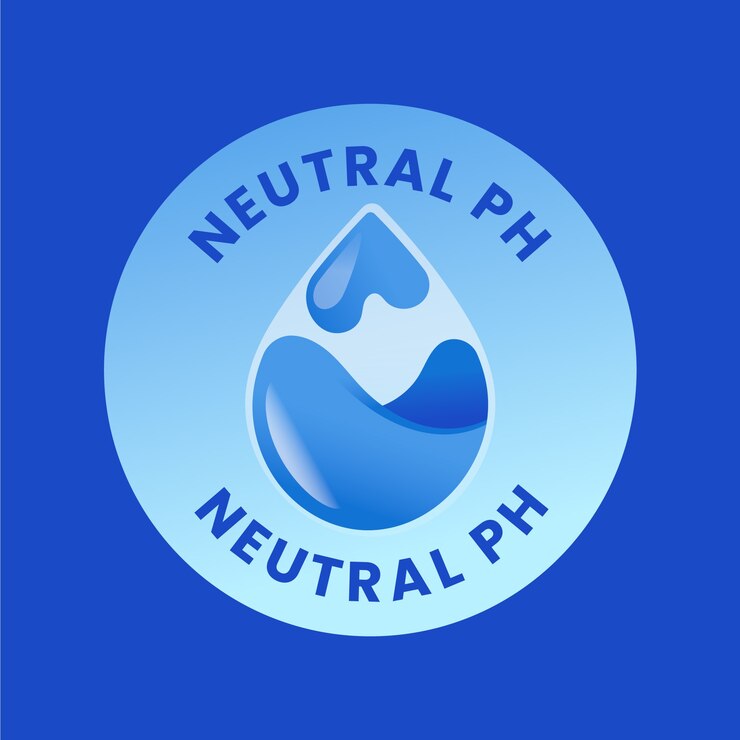 Vetor grátis rótulo de ph neutro gradiente