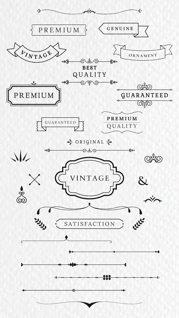 Vetor grátis rótulos vintage e banners