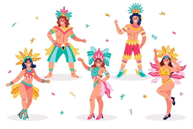Roupas e dançarinas brasileiras tradicionais