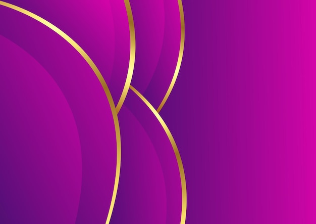 Vetor grátis roxo com luxo dourado fundo moderno