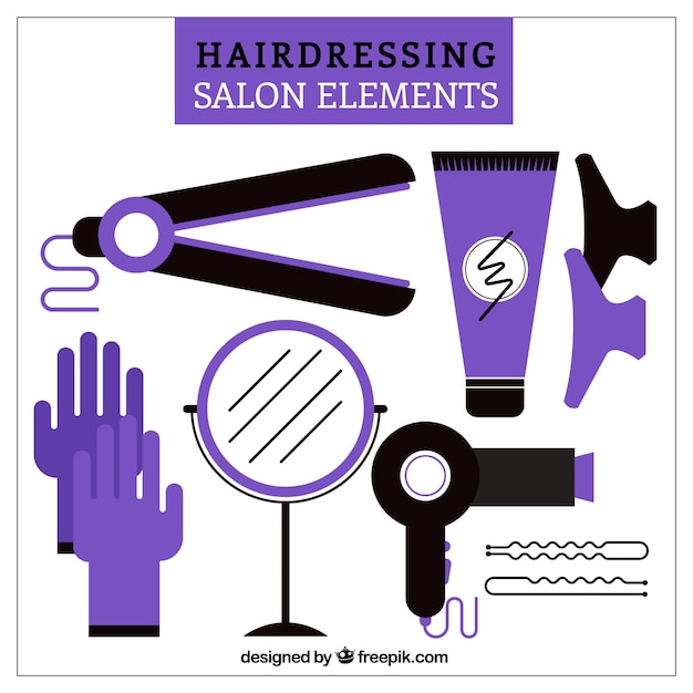 Roxo hairdressing salon elements