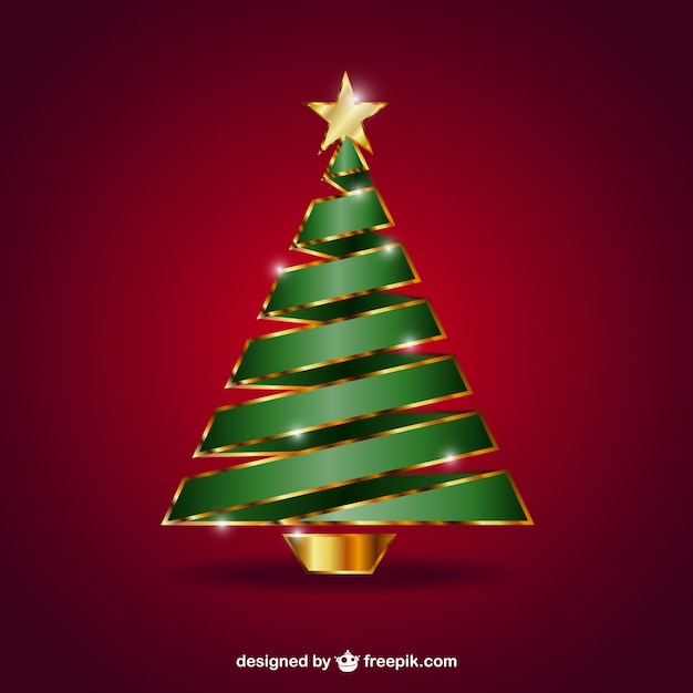 Árvore de Natal com estrela dourada