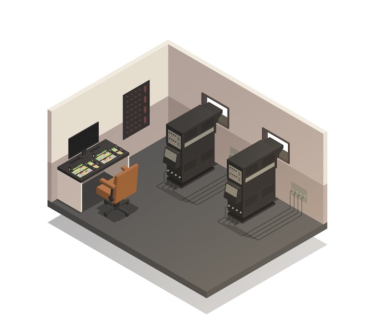 Vetor grátis sala de projeção de cinema vazia