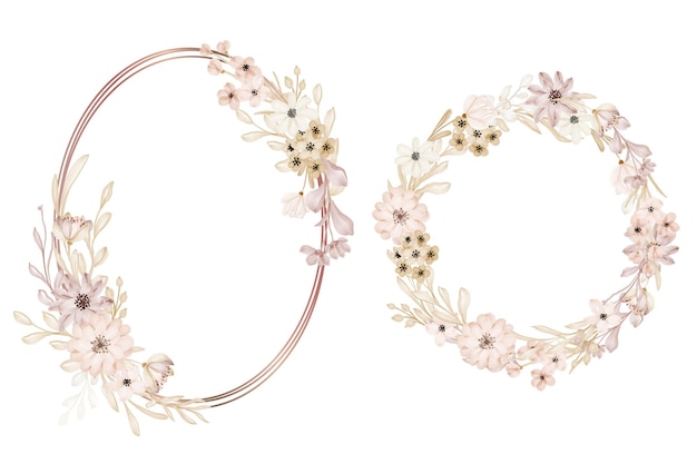 Salvar a data e o modelo de design suave de flores de convite de casamento